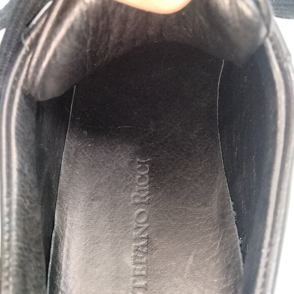 Stefano Ricci Men\'s Size 40 Black Leather Croc Eagle Suede Loafer Sneaker Shoes main image 6